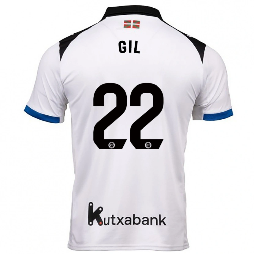 Danxen Donna Maglia Raquel Gil #22 Bianco Blu Kit Gara Away 2025/26 Maglietta