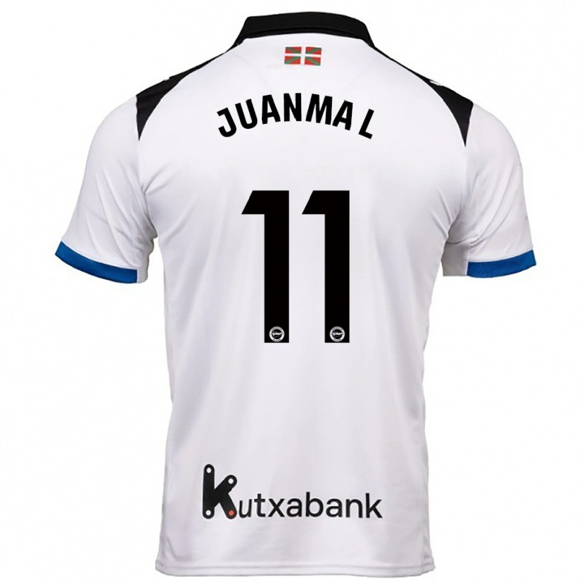 Danxen Donna Maglia Juanma López #11 Bianco Blu Kit Gara Away 2025/26 Maglietta