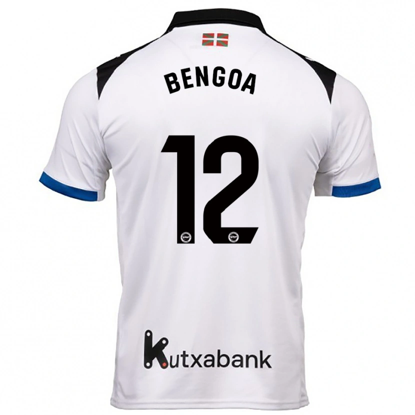 Danxen Donna Maglia Nerea Bengoa #12 Bianco Blu Kit Gara Away 2025/26 Maglietta