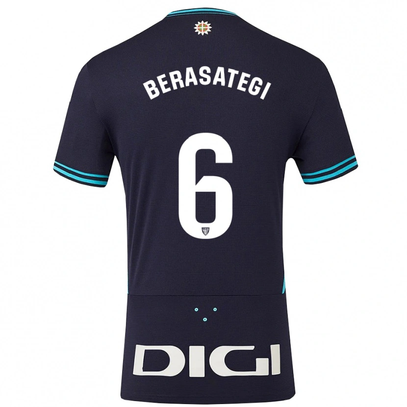Danxen Donna Maglia Suhar Berasategi #6 Blu Scuro Azzurro Kit Gara Away 2025/26 Maglietta