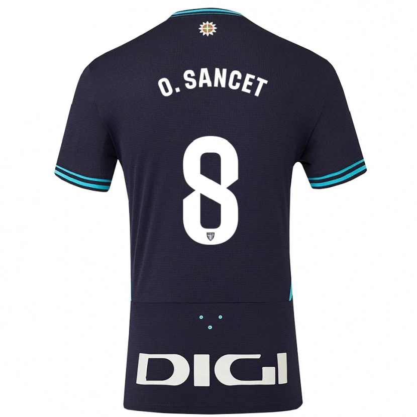 Danxen Donna Maglia Oihan Sancet #8 Blu Scuro Azzurro Kit Gara Away 2025/26 Maglietta