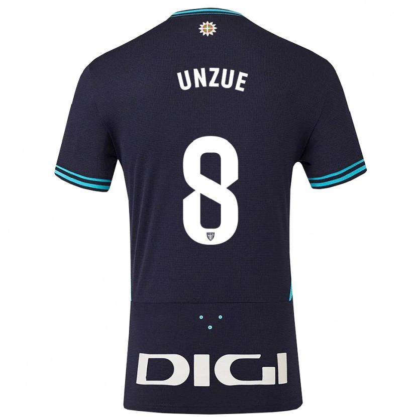 Danxen Donna Maglia Marta Unzué #8 Blu Scuro Azzurro Kit Gara Away 2025/26 Maglietta