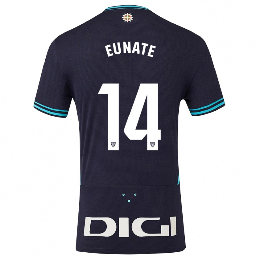 Danxen Donna Maglia Eunate Arraiza Otazu #14 Blu Scuro Azzurro Kit Gara Away 2025/26 Maglietta