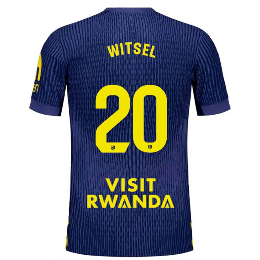 Danxen Donna Maglia Axel Witsel #20 Blu Scuro Giallo Kit Gara Away 2025/26 Maglietta