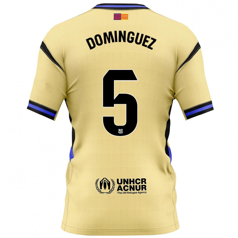 Danxen Donna Maglia Sergi Dominguez #5 Giallo Nero Kit Gara Away 2025/26 Maglietta