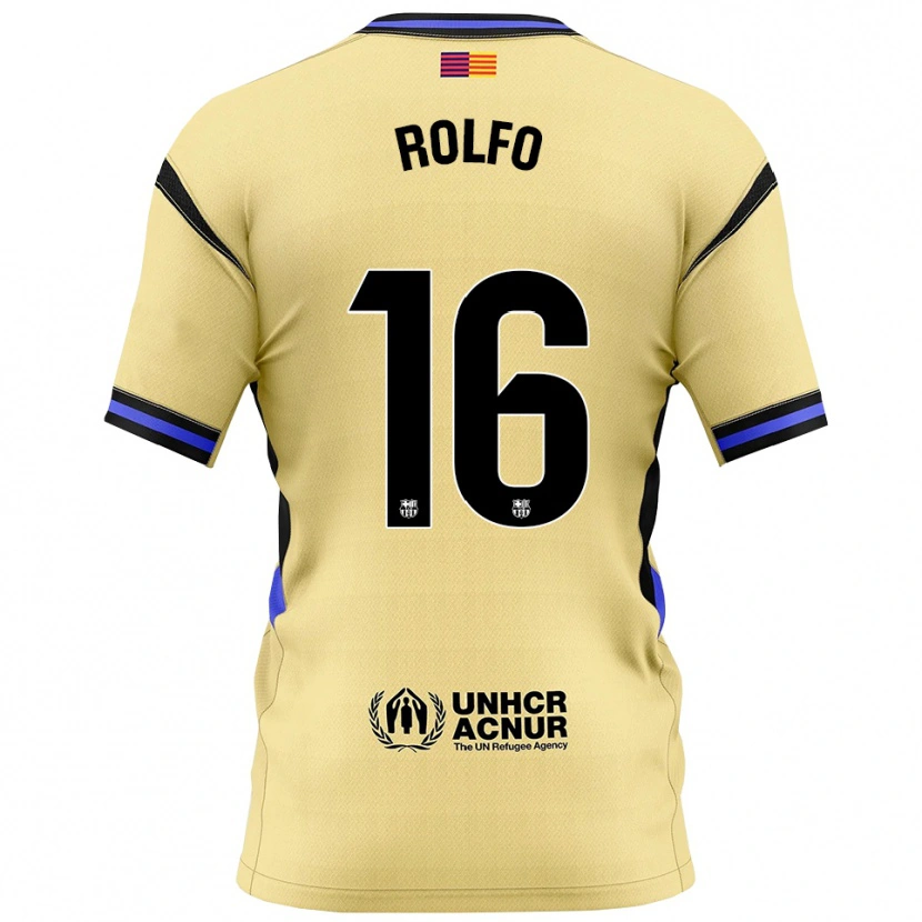 Danxen Donna Maglia Fridolina Rolfö #16 Giallo Nero Kit Gara Away 2025/26 Maglietta