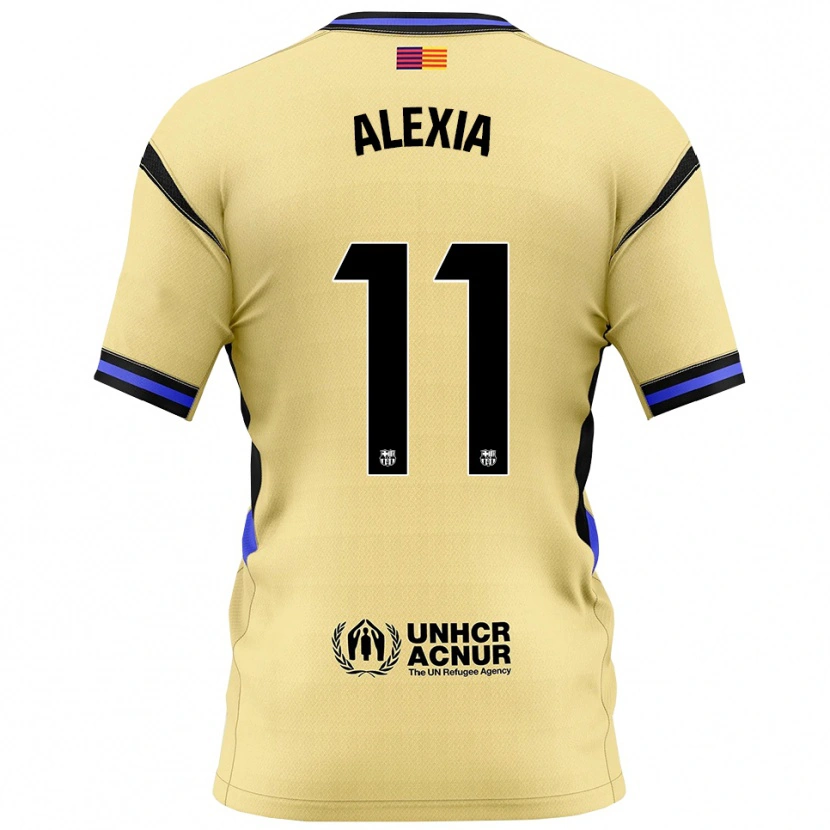 Danxen Donna Maglia Alexia Putellas #11 Giallo Nero Kit Gara Away 2025/26 Maglietta