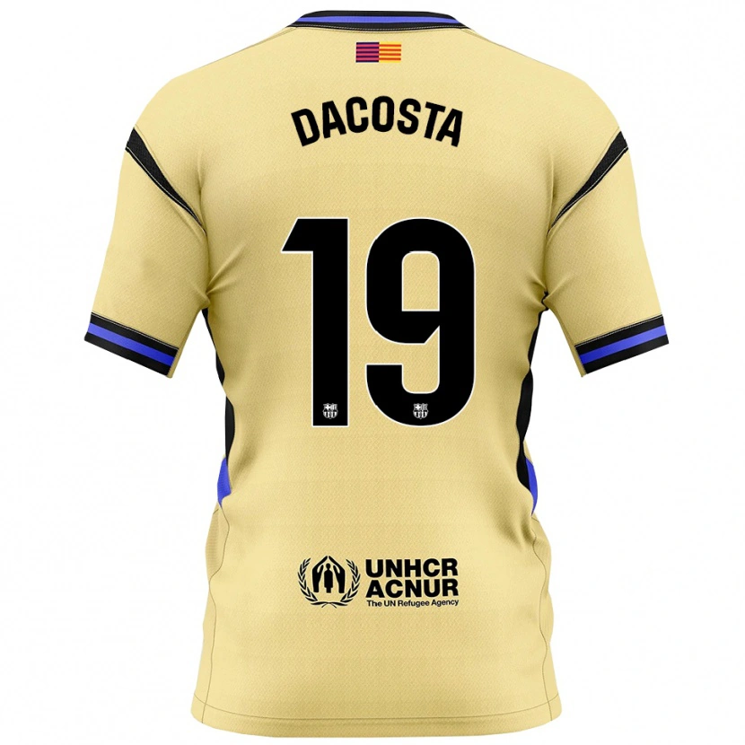 Danxen Donna Maglia Raúl Dacosta #19 Giallo Nero Kit Gara Away 2025/26 Maglietta