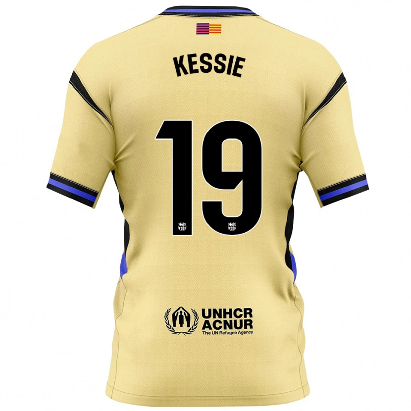 Danxen Donna Maglia Franck Kessie #19 Giallo Nero Kit Gara Away 2025/26 Maglietta