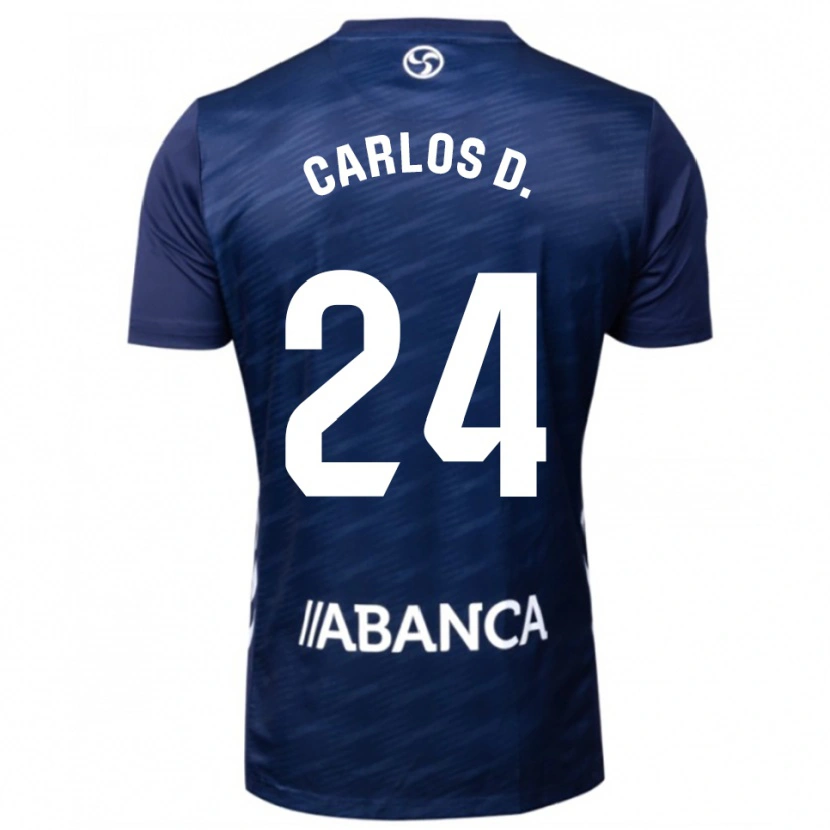 Danxen Donna Maglia Carlos Domínguez #24 Blu Scuro Bianco Kit Gara Away 2025/26 Maglietta