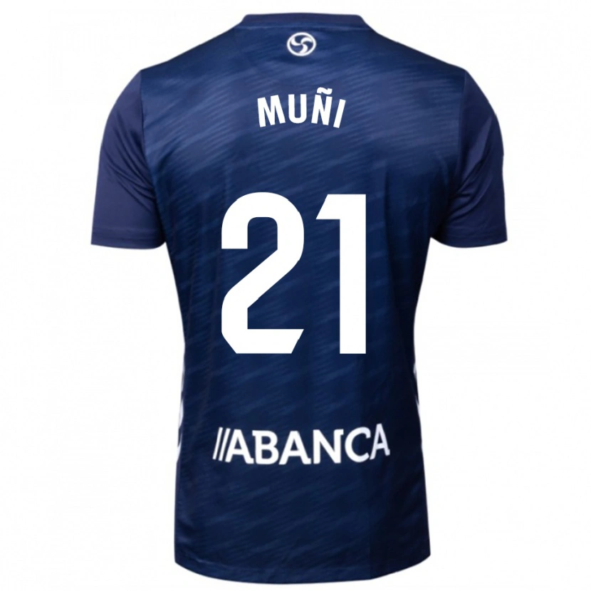 Danxen Donna Maglia Sara Álvarez Muñi #21 Blu Scuro Bianco Kit Gara Away 2025/26 Maglietta