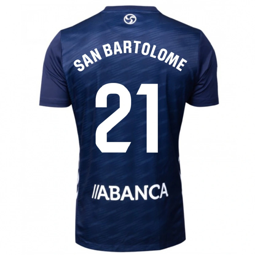 Danxen Donna Maglia Victor San Bartolome #21 Blu Scuro Bianco Kit Gara Away 2025/26 Maglietta