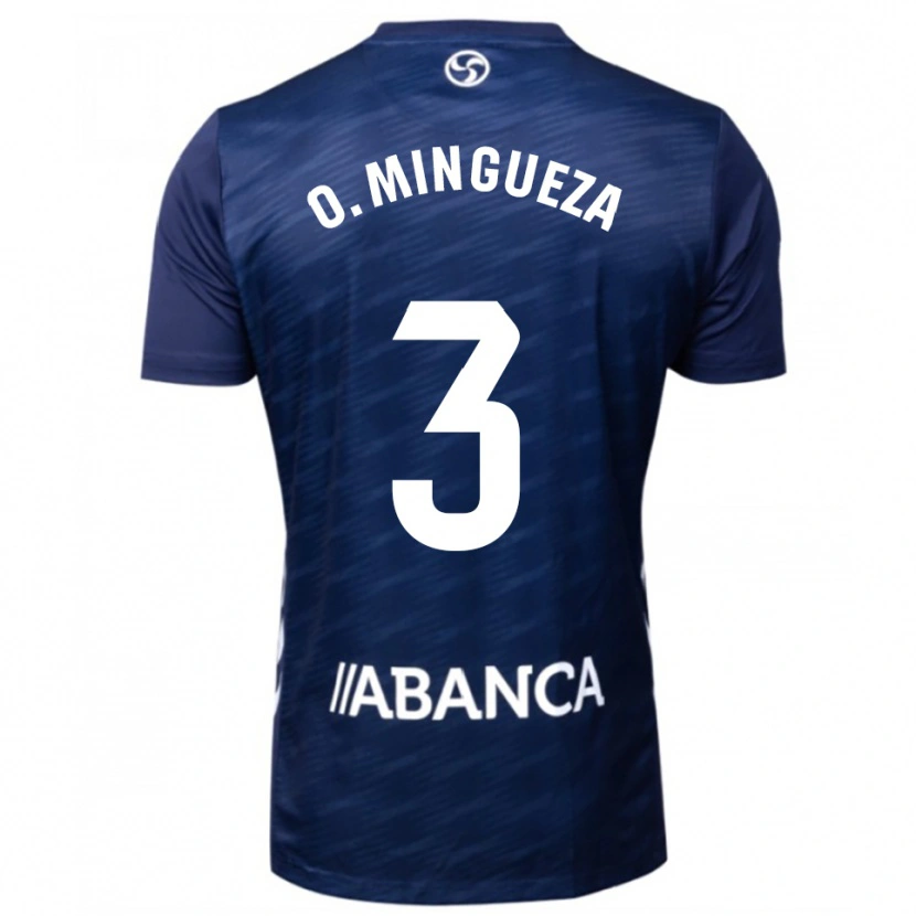 Danxen Donna Maglia Óscar Mingueza #3 Blu Scuro Bianco Kit Gara Away 2025/26 Maglietta