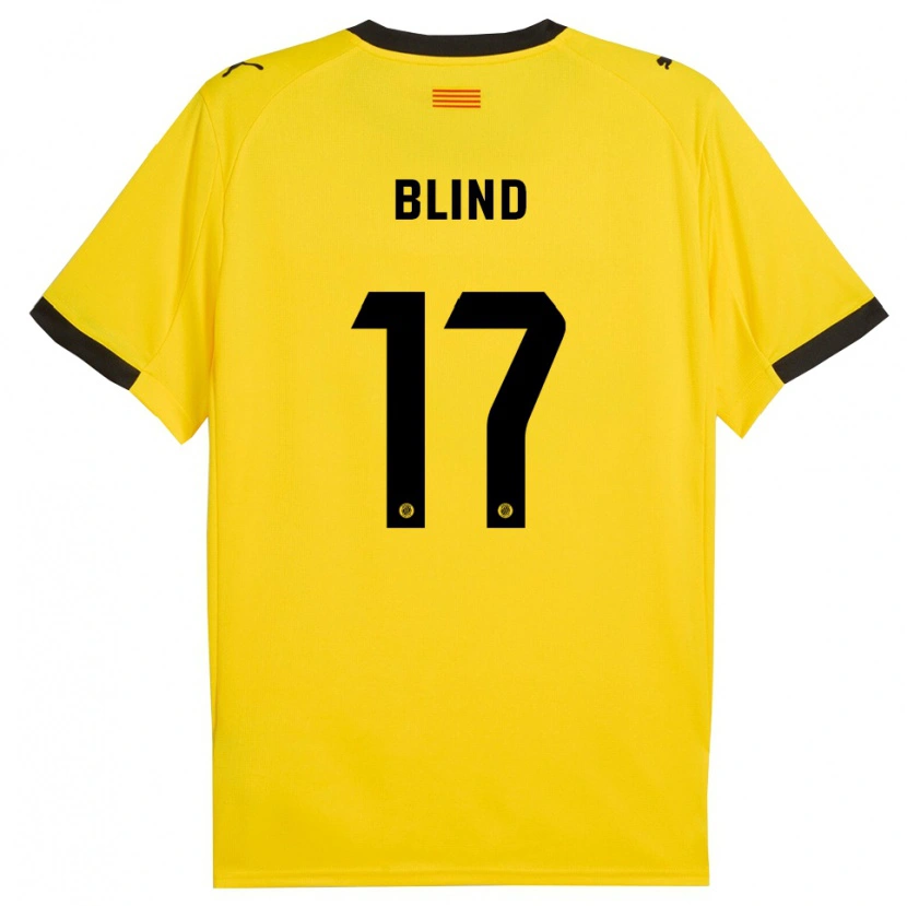 Danxen Donna Maglia Daley Blind #17 Giallo Nero Kit Gara Away 2025/26 Maglietta