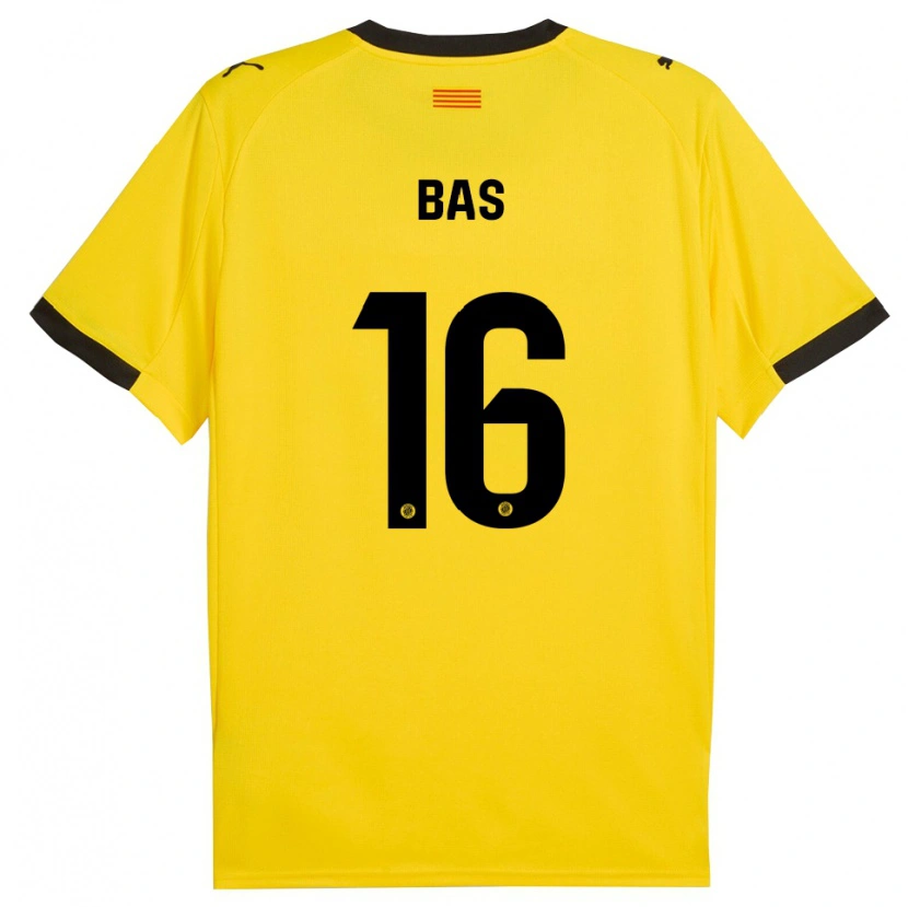 Danxen Donna Maglia Jordi Bas #16 Giallo Nero Kit Gara Away 2025/26 Maglietta