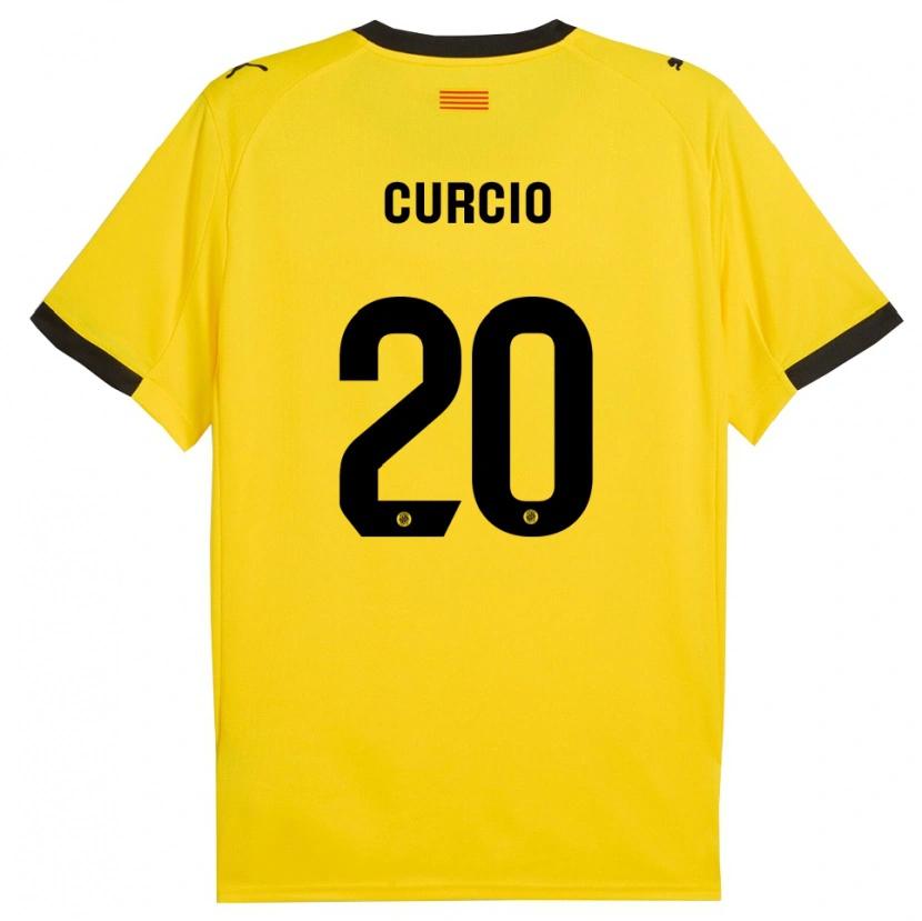 Danxen Donna Maglia Daniel Curcio #20 Giallo Nero Kit Gara Away 2025/26 Maglietta