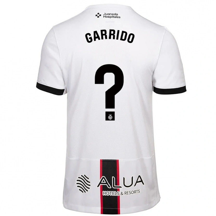 Danxen Donna Maglia Adrián Garrido #0 Bianco Nero Kit Gara Away 2025/26 Maglietta
