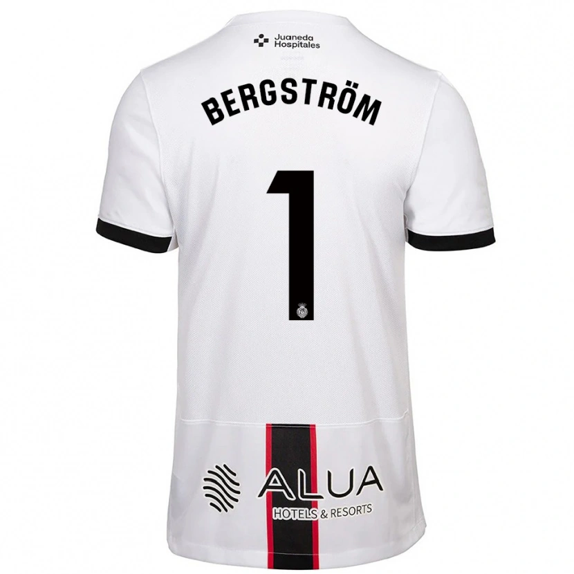 Danxen Donna Maglia Lucas Bergström #1 Bianco Nero Kit Gara Away 2025/26 Maglietta