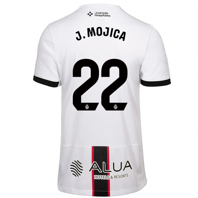 Danxen Donna Maglia Johan Mojica #22 Bianco Nero Kit Gara Away 2025/26 Maglietta