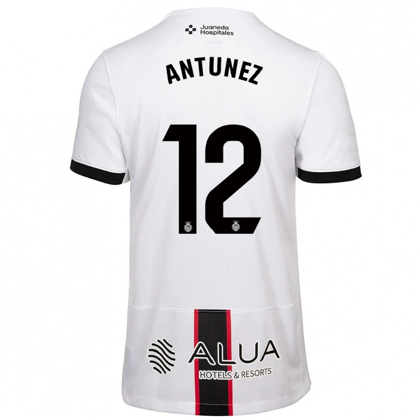 Danxen Donna Maglia Yahir Antúnez #12 Bianco Nero Kit Gara Away 2025/26 Maglietta