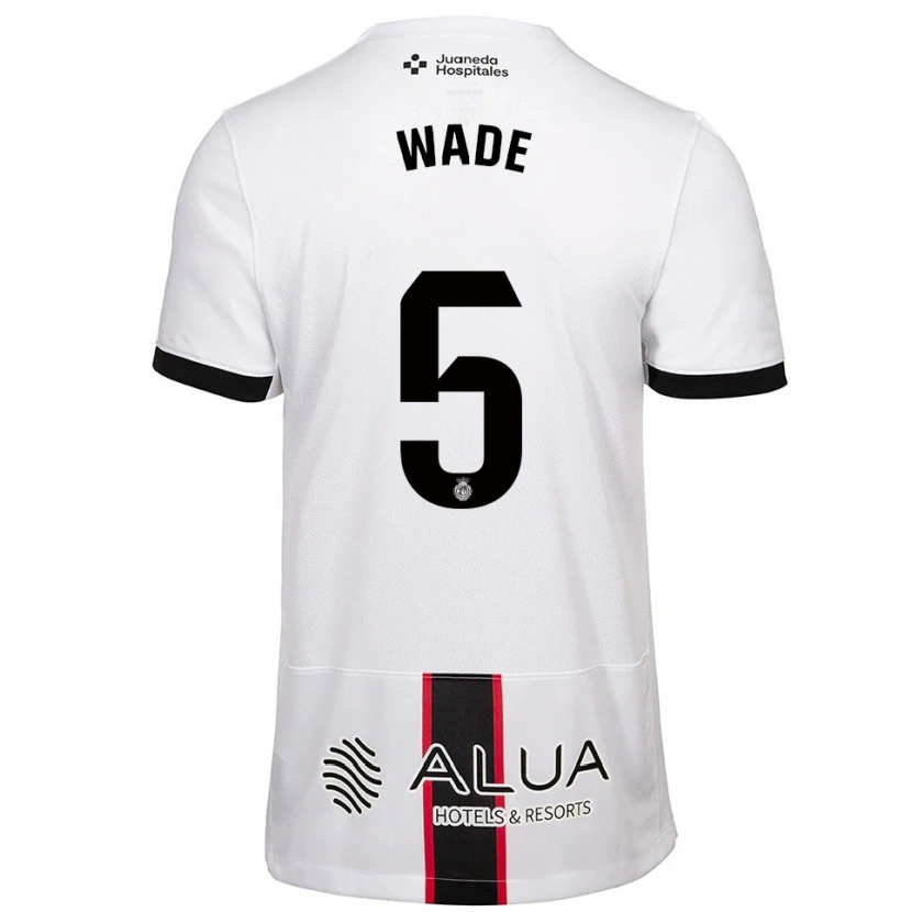 Danxen Donna Maglia Sebas Wade #5 Bianco Nero Kit Gara Away 2025/26 Maglietta