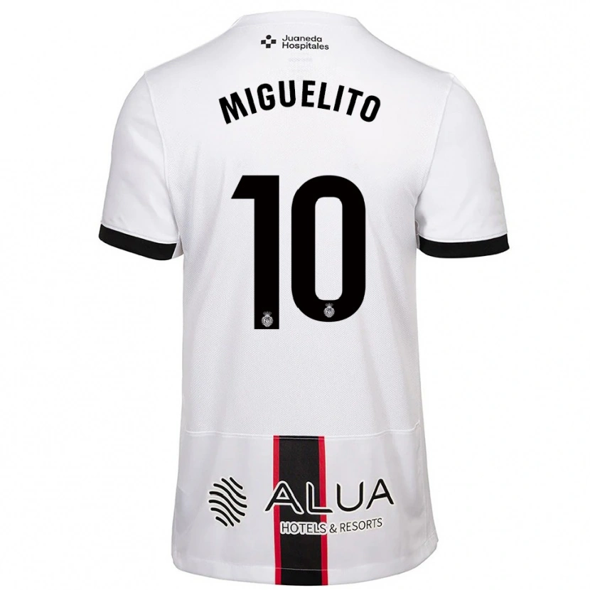 Danxen Donna Maglia Miguelito #10 Bianco Nero Kit Gara Away 2025/26 Maglietta