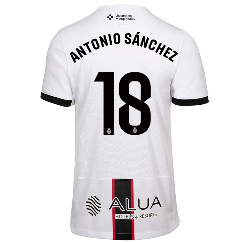 Danxen Donna Maglia Antonio Sánchez #18 Bianco Nero Kit Gara Away 2025/26 Maglietta