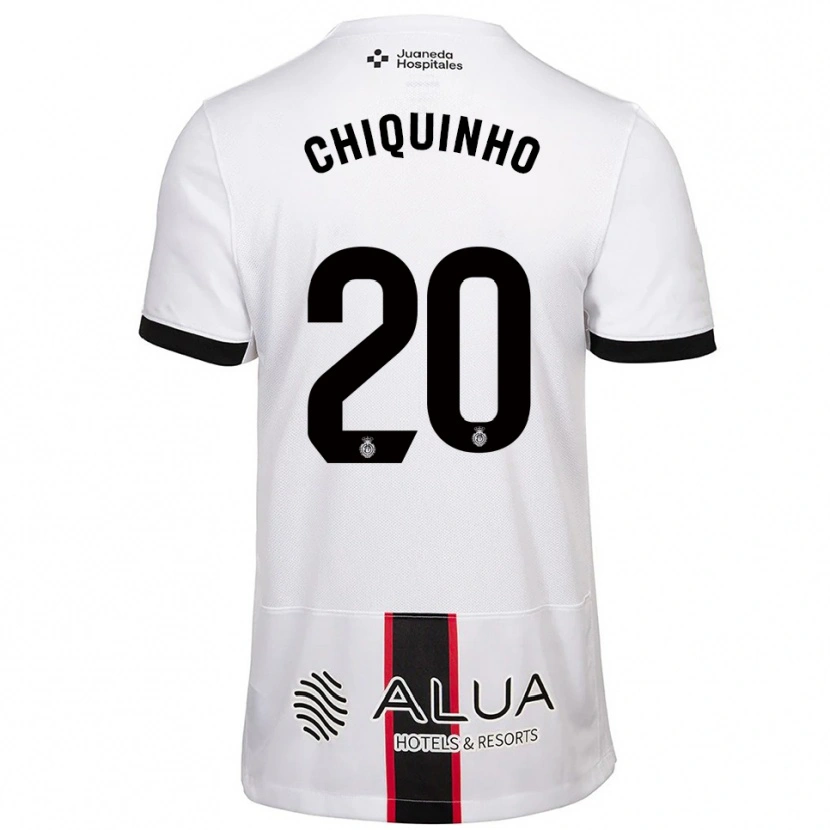 Danxen Donna Maglia Chiquinho #20 Bianco Nero Kit Gara Away 2025/26 Maglietta