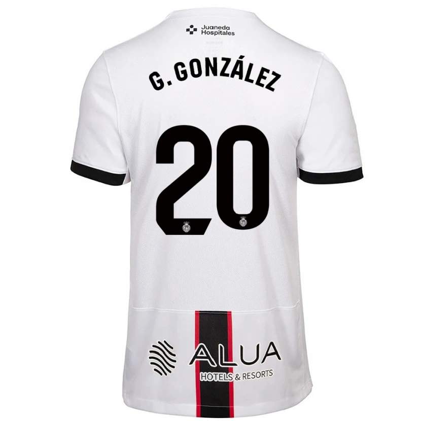 Danxen Donna Maglia Giovanni González #20 Bianco Nero Kit Gara Away 2025/26 Maglietta