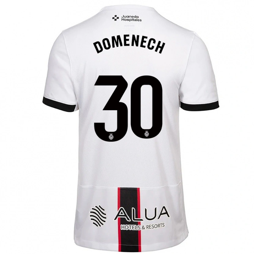 Danxen Donna Maglia Marc Domènech #30 Bianco Nero Kit Gara Away 2025/26 Maglietta