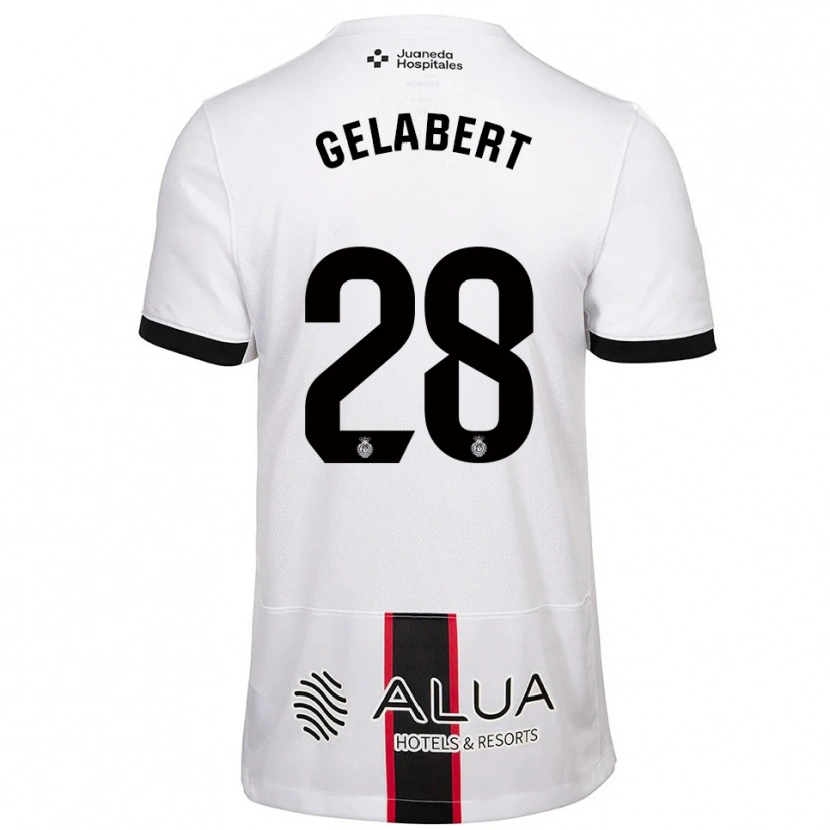 Danxen Donna Maglia Miquel Gelabert #28 Bianco Nero Kit Gara Away 2025/26 Maglietta