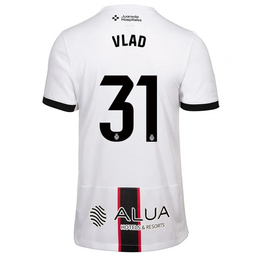 Danxen Donna Maglia Rares Vlad #31 Bianco Nero Kit Gara Away 2025/26 Maglietta