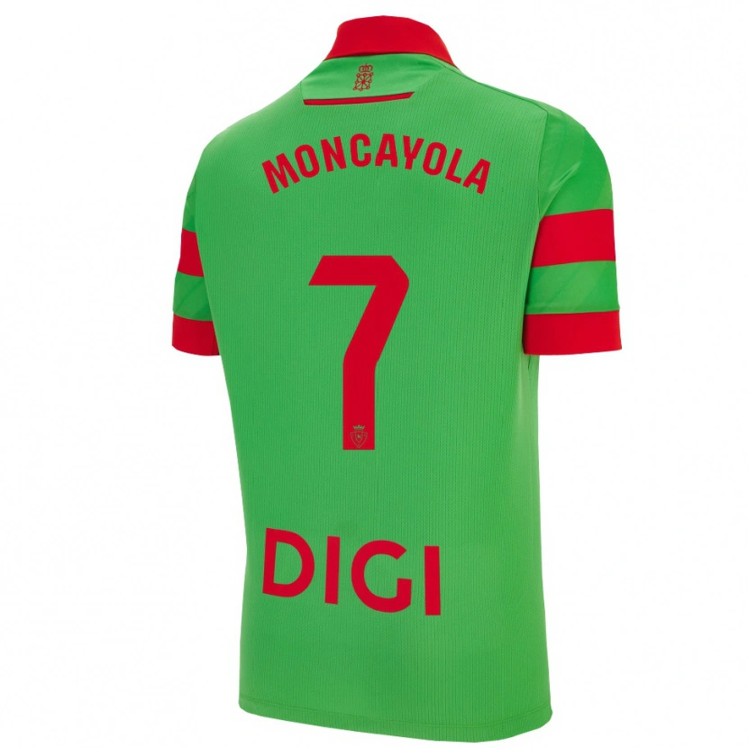 Danxen Donna Maglia Jon Moncayola #7 Verde Rosso Kit Gara Away 2025/26 Maglietta