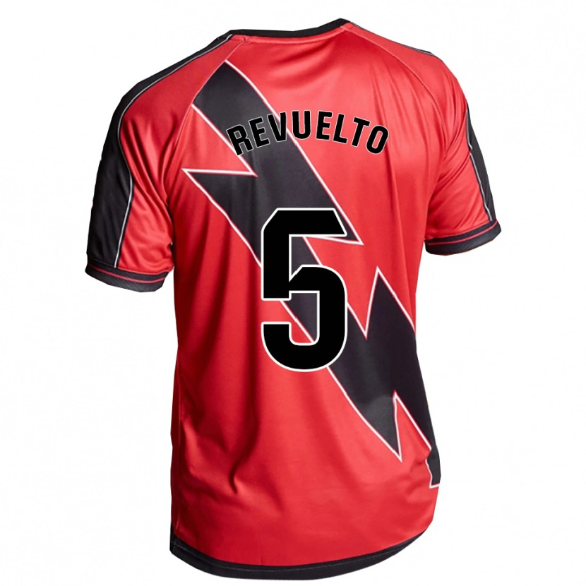 Danxen Donna Maglia Víctor Revuelto #5 Rosso Nero Kit Gara Away 2025/26 Maglietta