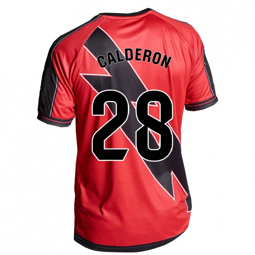 Danxen Donna Maglia Esther Calderón #28 Rosso Nero Kit Gara Away 2025/26 Maglietta