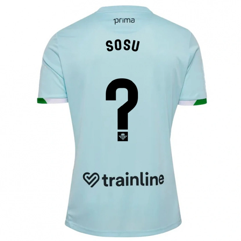 Danxen Donna Maglia Kwame Sosu #0 Azzurro Verde Kit Gara Away 2025/26 Maglietta