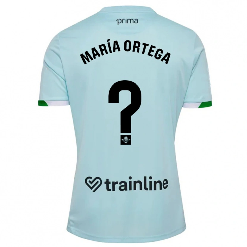 Danxen Donna Maglia José María Ortega #0 Azzurro Verde Kit Gara Away 2025/26 Maglietta