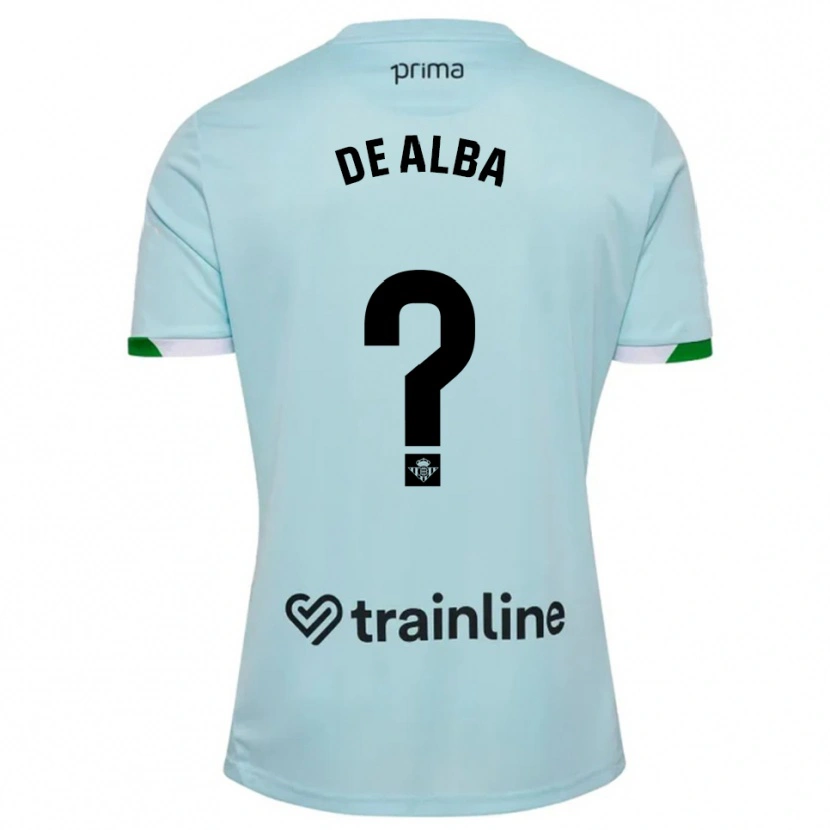 Danxen Donna Maglia Luismi De Alba #0 Azzurro Verde Kit Gara Away 2025/26 Maglietta