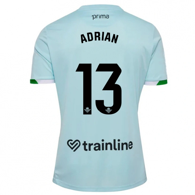Danxen Donna Maglia Adrián #13 Azzurro Verde Kit Gara Away 2025/26 Maglietta
