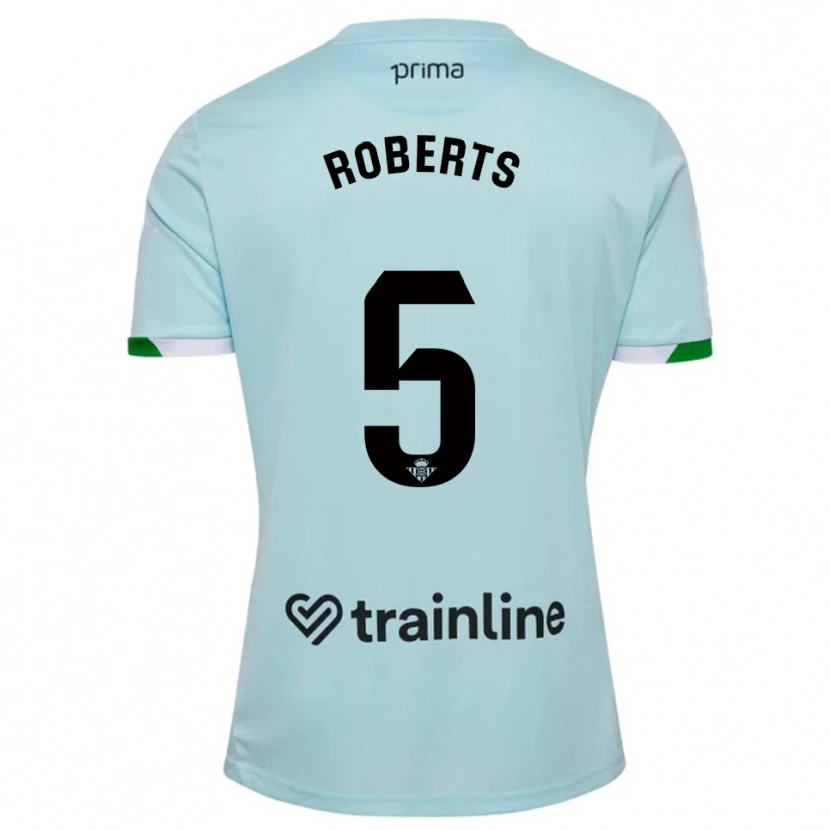 Danxen Donna Maglia Rhiannon Roberts #5 Azzurro Verde Kit Gara Away 2025/26 Maglietta