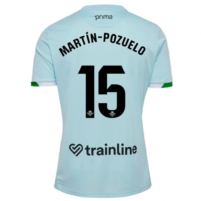 Danxen Donna Maglia Esther Martín-Pozuelo #15 Azzurro Verde Kit Gara Away 2025/26 Maglietta