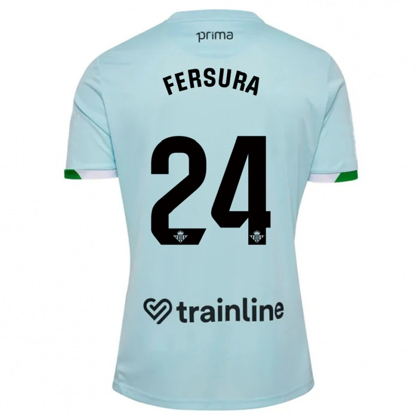 Danxen Donna Maglia João Fersura #24 Azzurro Verde Kit Gara Away 2025/26 Maglietta