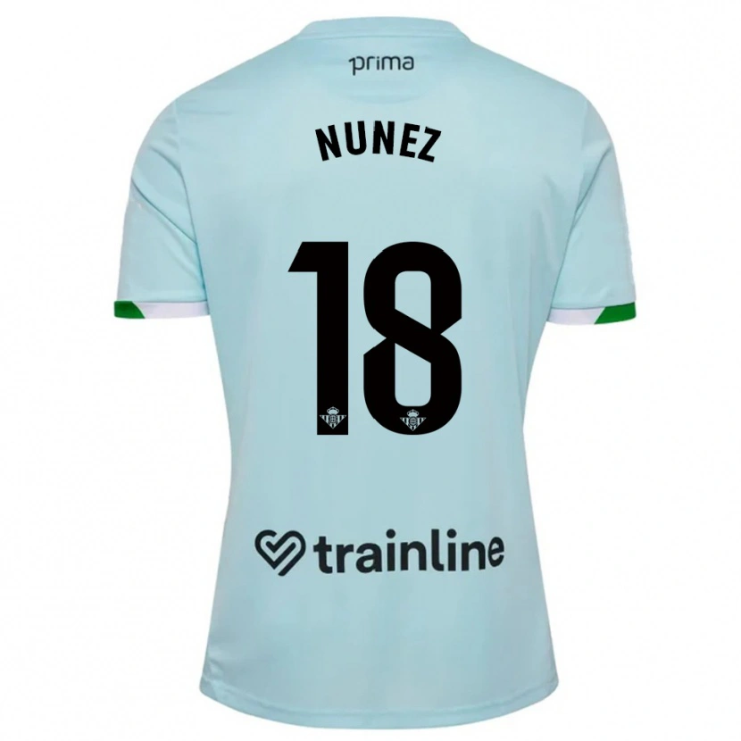 Danxen Donna Maglia Romina Núñez #18 Azzurro Verde Kit Gara Away 2025/26 Maglietta