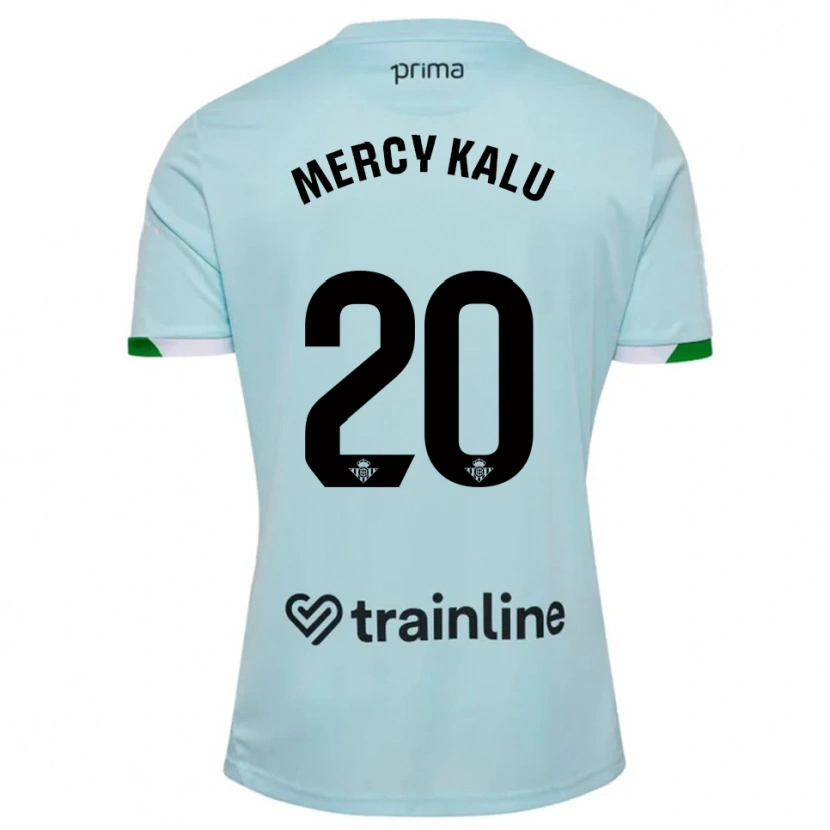 Danxen Donna Maglia Chinyere Mercy Kalu #20 Azzurro Verde Kit Gara Away 2025/26 Maglietta