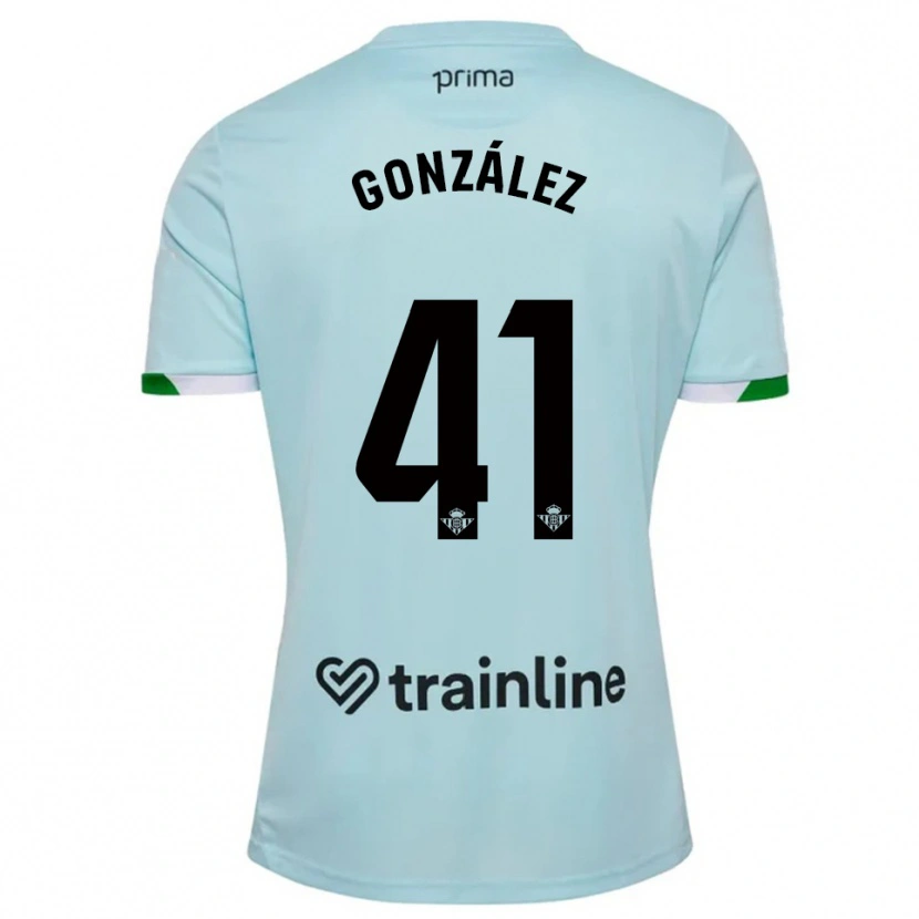 Danxen Donna Maglia Manu González #41 Azzurro Verde Kit Gara Away 2025/26 Maglietta