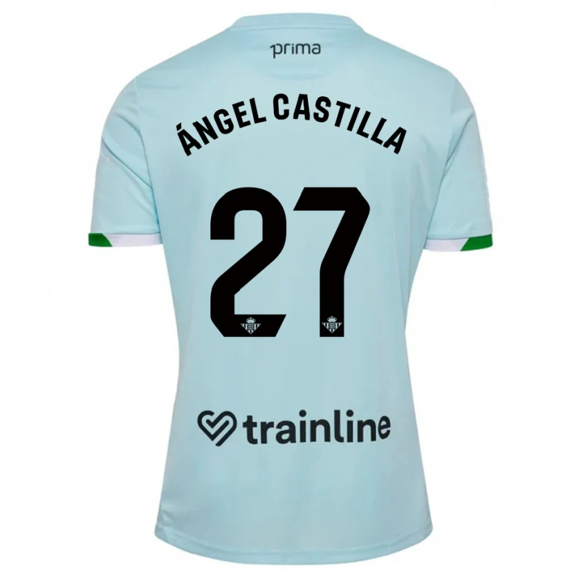 Danxen Donna Maglia Miguel Ángel Castilla #27 Azzurro Verde Kit Gara Away 2025/26 Maglietta