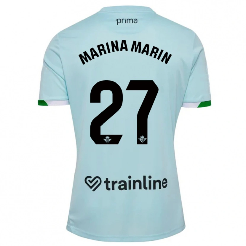 Danxen Donna Maglia Marina Marín #27 Azzurro Verde Kit Gara Away 2025/26 Maglietta