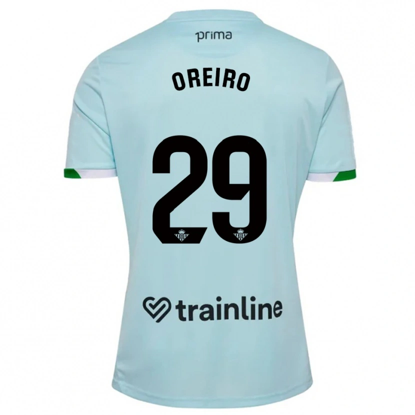 Danxen Donna Maglia Jorge Oreiro #29 Azzurro Verde Kit Gara Away 2025/26 Maglietta