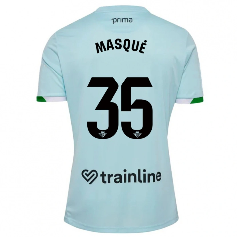 Danxen Donna Maglia Òscar Masqué #35 Azzurro Verde Kit Gara Away 2025/26 Maglietta