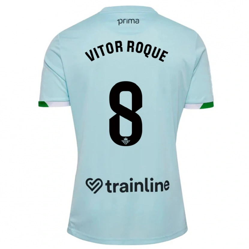 Danxen Donna Maglia Vitor Roque #8 Azzurro Verde Kit Gara Away 2025/26 Maglietta